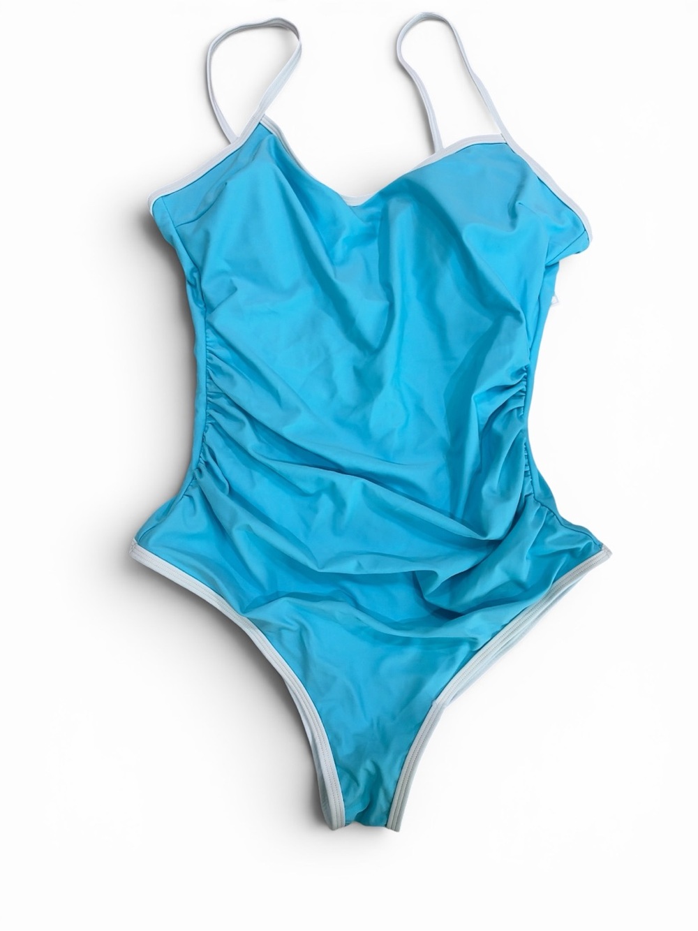 Women's L One Piece Swimsuit Tummy Control Bathing Spaghetti Strap.NWT